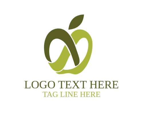 Line Art Apple Abstract Logo