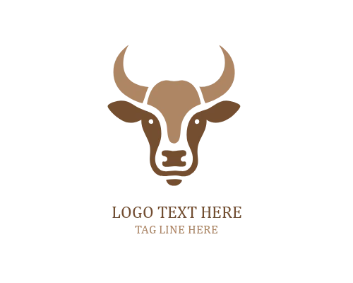 Line Art Cow Logo