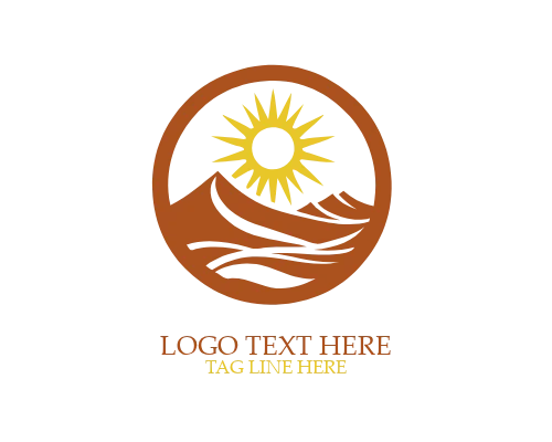 Line Art Desert Logo
