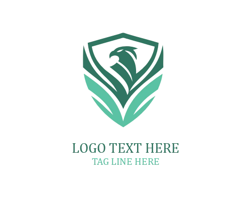  Line Art Eagle Shield Logo