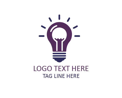 Line Art Idea Bulb Logo Design