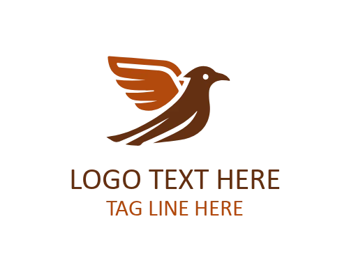 Line Art Lark Bird Logo