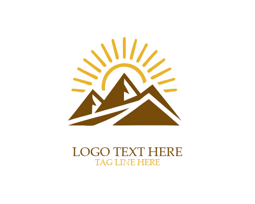 Line Art Mountain Logo