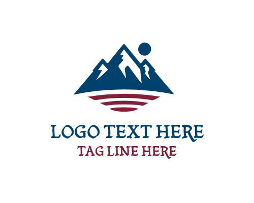 Line Art Mountain Logo