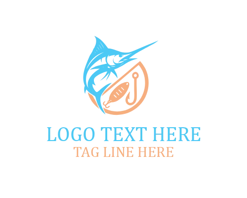 Line Art Nautical Marlin Logo