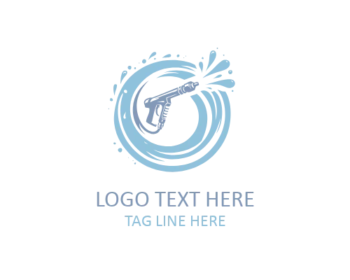 Line Art Pressure Washer Logo
