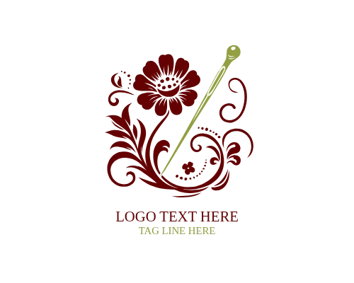 Line Art Sewing Logo