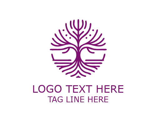 Line Art Tree Monoline Logo for Modern Eco Branding