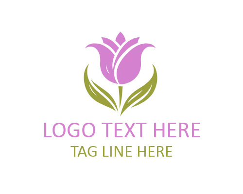 Line Art Tulip Logo