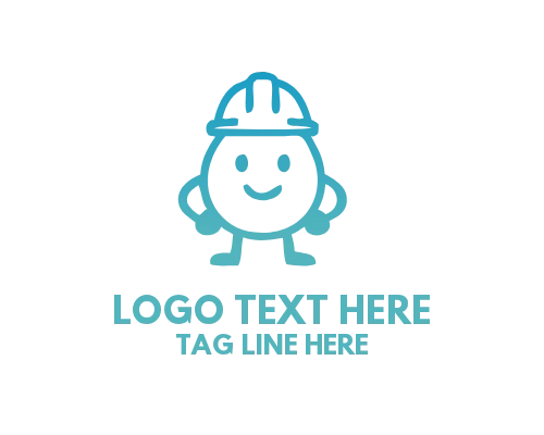 Line Art Water Drop Mascot Logo