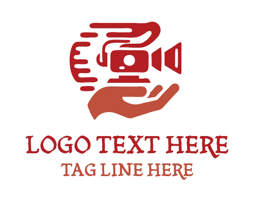 Line Hand Camera Logo
