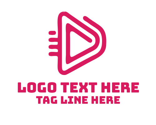 Line Play Button Logo