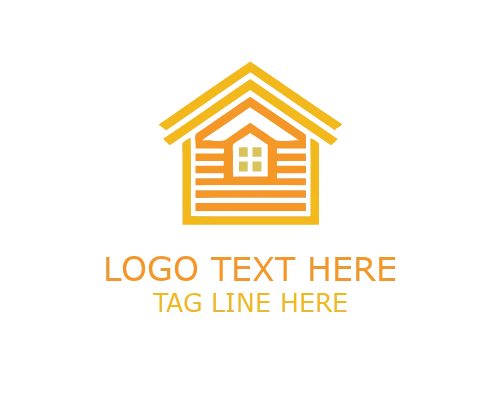 Line Style Abstract Roofing Logo for Minimal Construction Branding