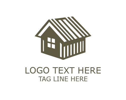 Line Style Abstract Roofing Logo for Modern Construction Branding