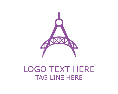 Line Style Architecture Bridge Logo for Engineering Branding