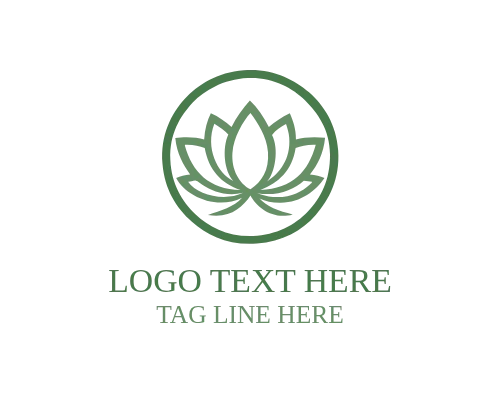 Line Style Lotus Floral Logo for Minimal Wellness Branding