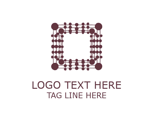 Line Style Tech Square Logo for Modern Digital Branding