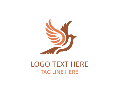 Linear Bird Flight Symbol