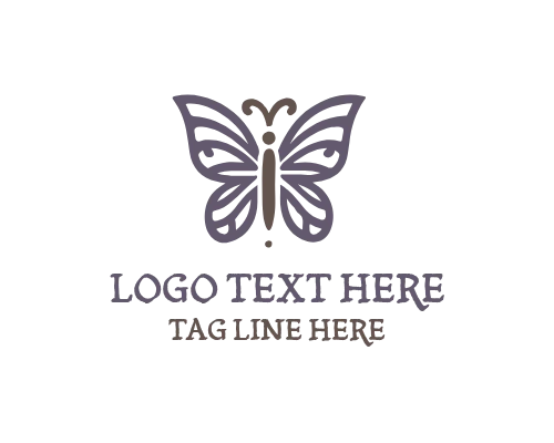 Linear Butterfly Abstract Logo