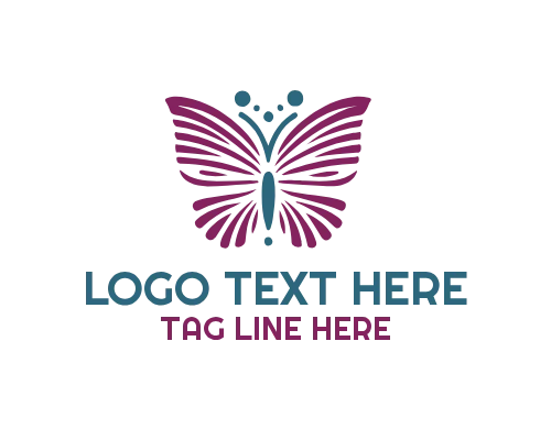  Linear Butterfly Artistic Logo
