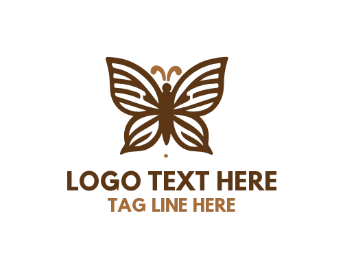 Linear Butterfly Beauty Logo