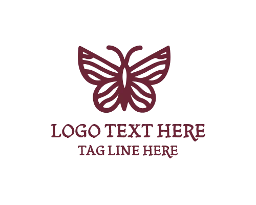 Linear Butterfly Clean Design Logo