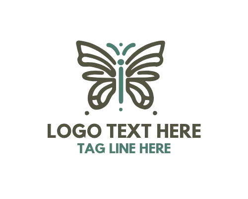 Linear Butterfly Creative Logo