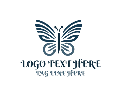 Linear Butterfly Curve Logo
