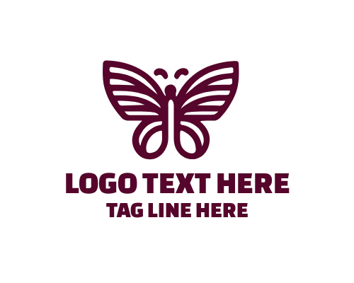  Linear Butterfly Elegance Logo