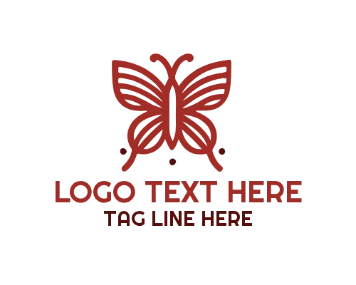 Linear Butterfly Elegant Flow Logo