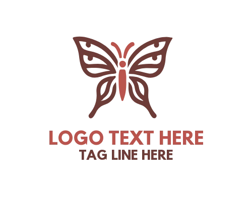 Linear Butterfly Grace Flow Logo