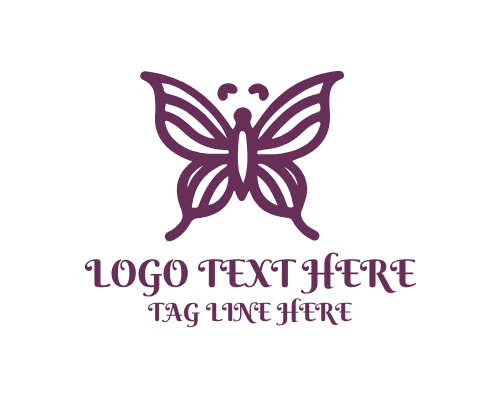 Linear Butterfly Grace Logo