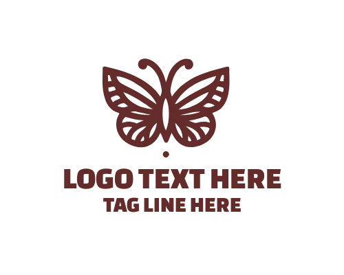 Linear Butterfly Harmony Flow Logo