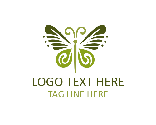 Linear Butterfly Light Logo