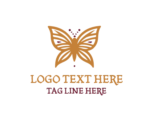 Linear Butterfly Nature Logo