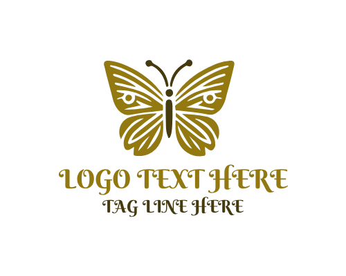 Linear Butterfly Ornate Logo