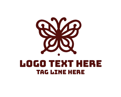 Linear Butterfly Pure Flow Logo