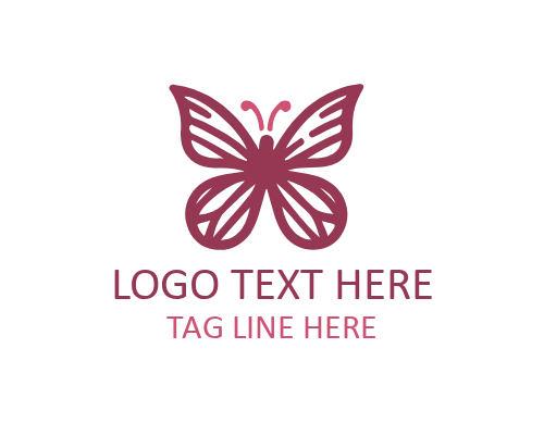 Linear Butterfly Refined Logo