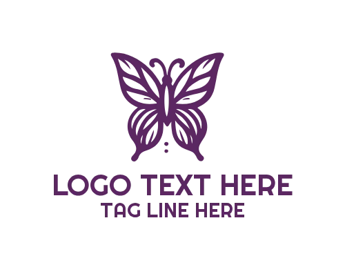 Linear Butterfly Shape Logo