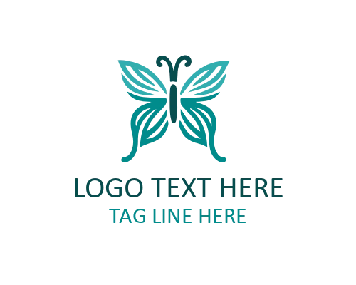 Linear Butterfly Soft Wings Logo