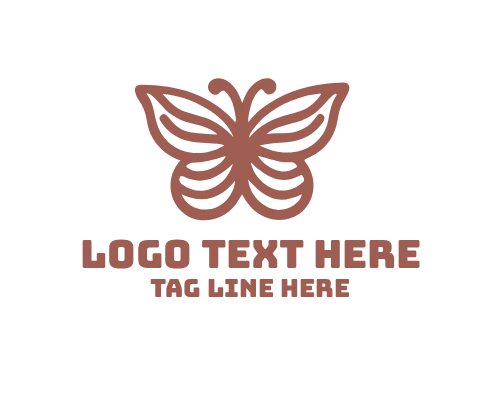 Linear Butterfly Style Logo
