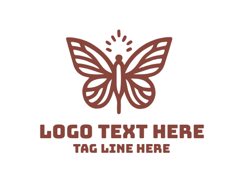 Linear Butterfly Symmetric Logo