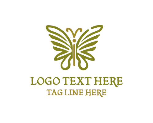 Linear Butterfly Wave Logo