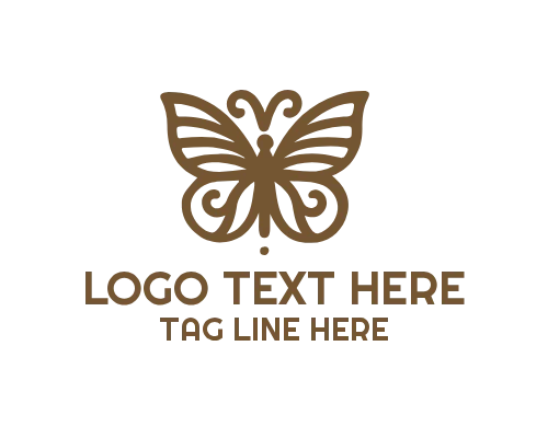  Linear Butterfly Wing Logo