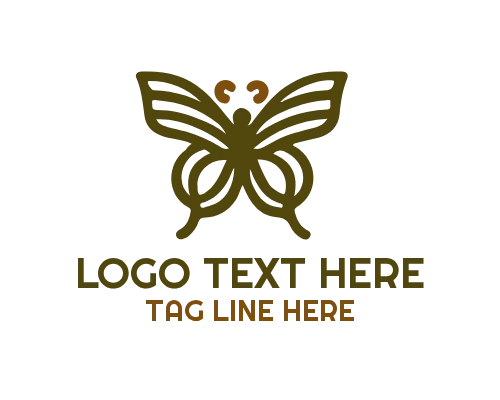 Linear Butterfly Wings Logo