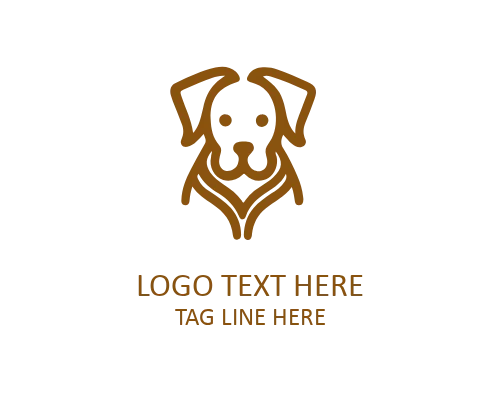 Linear Dog Head Logo