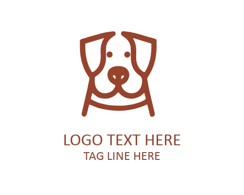 Linear Dog Outline Logo