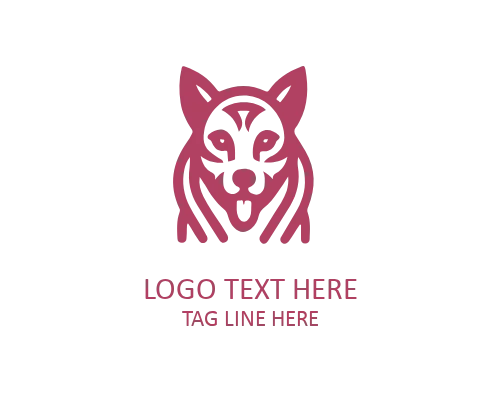 Linear Dog Silhouette Logo