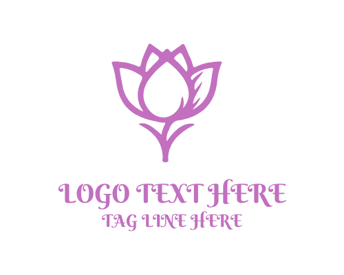 Linear Flower Bloom Logo