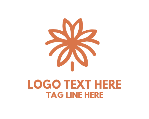 Linear Flower Bud Logo